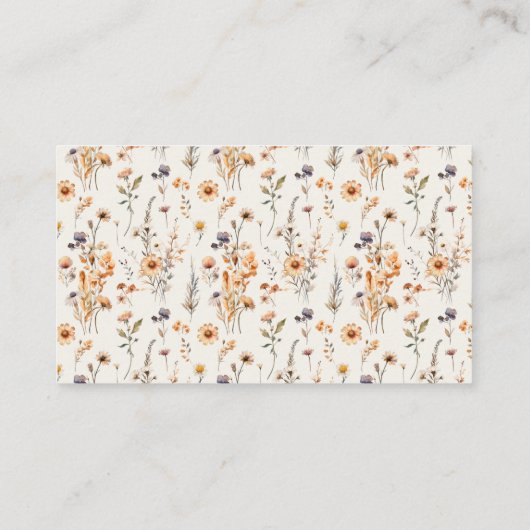 Herfst Wildflowers Hoeveel Corks Douche Game Kaart Plaatskaartje (Achterkant)