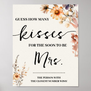 Herfst Wildflowers Hoeveel kussen voor Mrs Game Si Poster