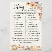 Herfst Wildflowers I Spy Wedding Receptie Game Kaa Flyer (Voorkant)