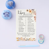 Herfst Wildflowers I Spy Wedding Receptie Game Kaa Flyer (Enkel)