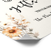 Herfst Wildflowers Kaarten & Geschenken Trouwdouch Poster (Hoek)