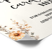 Herfst Wildflowers Laat Uw Recept Kaart Teken Poster (Hoek)