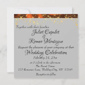 Herfst Wildflowers & Lights bruiloft uitnodiging (Achterkant)