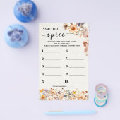 Herfst Wildflowers Naam dat Spice Shower Game Kaar Flyer (Enkel)