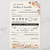 Herfst Wildflowers Note voor paar bruiloft spel Ka Flyer (Voorkant)