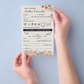 Herfst Wildflowers Note voor paar bruiloft spel Ka Flyer (Hand)