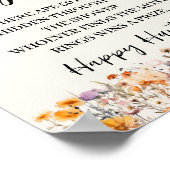 Herfst Wildflowers Ring Hunt Douche Spelbord Poster (Hoek)