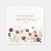 Herfst Wildflowers Vrijgezellenfeest servetten (Voorkant)