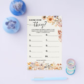 Herfst Wildflowers Waar waren ze Douche Game Kaart (Enkel)