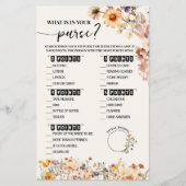 Herfst Wildflowers Wat is er in Purse Shower Game  Flyer (Voorkant)