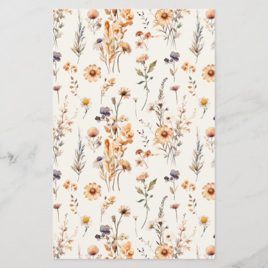 Herfst Wildflowers Wat is er in Purse Shower Game  Flyer (Achterkant)