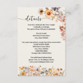 Herfst Wildflowers Wedding Details Informatiekaartje (Voorkant)