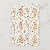 Herfst Wildflowers Wedding Details Informatiekaartje (Achterkant)