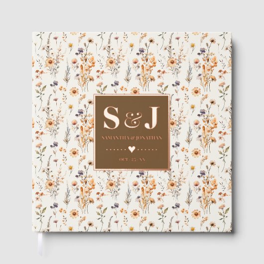 Herfst Wildflowers Wedding Guestbook Gastenboek (Voorkant)