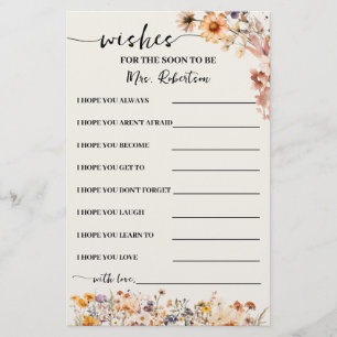 Herfst Wildflowers Wenst binnenkort mevrouw Kaart 