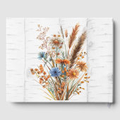 Herfst Wildflowers Witte Berkenboom Huwelijk Gastenboek (Achterkant)