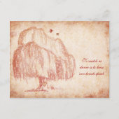 Herfst Wilgenboom Trouwontvangstkaart Informatiekaartje (Achterkant)