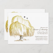 Herfst Wilgenboom Trouwontvangstkaart Informatiekaartje (Voorkant / Achterkant)