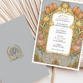 Herfst William Morris bruiloft uitnodiging