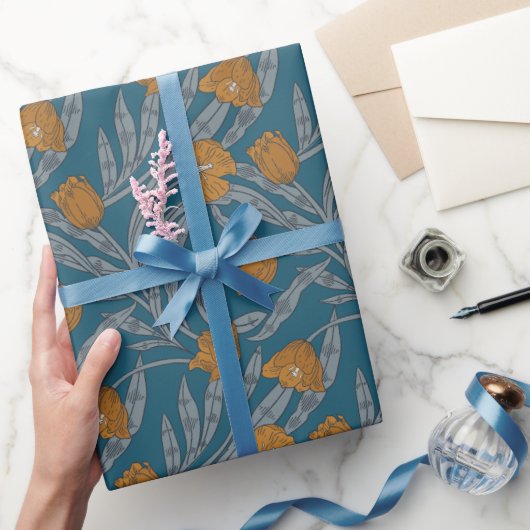 Herfst William Morris Stijl Patroon Cadeaupapier (Geschenken)
