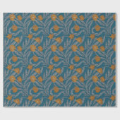 Herfst William Morris Stijl Patroon Cadeaupapier (Vlak)