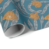 Herfst William Morris Stijl Patroon Cadeaupapier (Rol Hoek)