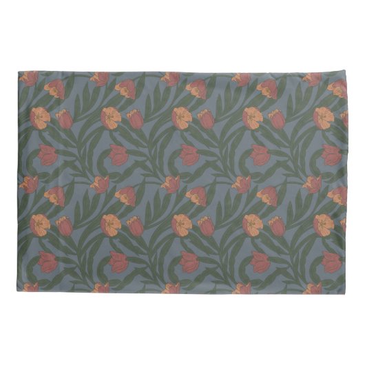 Herfst William Morris Stijl Patroon Kussensloop (Achterkant)