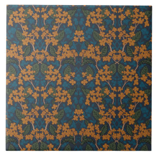 Herfst William Morris Stijl Patroon Tegeltje