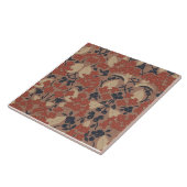 Herfst William Morris Stijl Patroon Tegeltje (Zijkant)