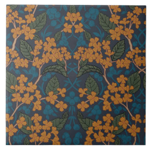 Herfst William Morris Stijl Patroon Tegeltje