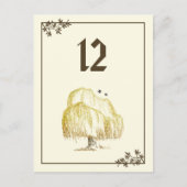 Herfst Willow Tree Tafelnummer Kaart (Voorkant)