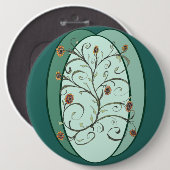 Herfst Wingerd Ronde Button 6,0 Cm (Voorkant /achterkant)