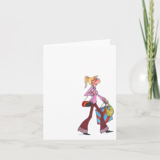 herfst winkelen vrouwen Notecard Kaart (Voorkant)