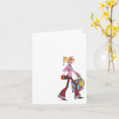 herfst winkelen vrouwen Notecard Kaart (Gele Bloem)