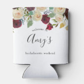 Herfst Winter Bloemen Boho Bachelorette Party Cooz Blikjeskoeler (Achterkant)