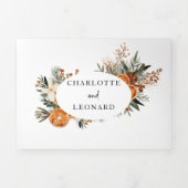 Herfst Winter bruiloft drievoudige uitnodiging (Cover)