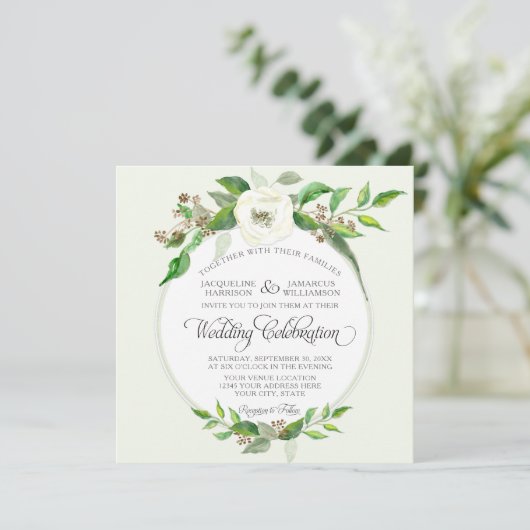 Herfst Winter Forest Wood Bohemian BOHO Waterverf Kaart (Staand voorkant)