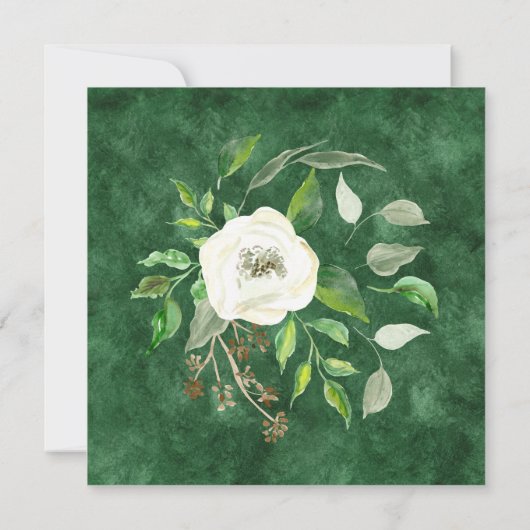 Herfst Winter Forest Wood Bohemian BOHO Waterverf Kaart (Achterkant)