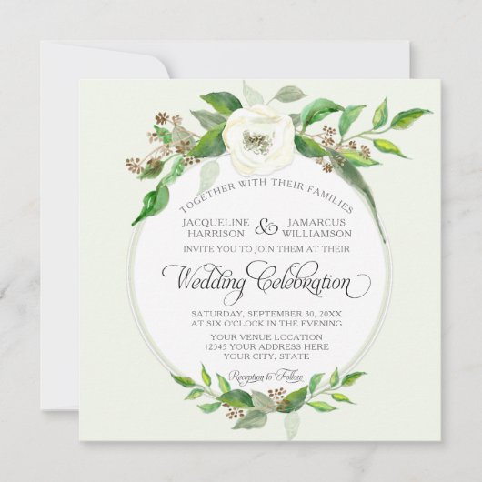 Herfst Winter Forest Wood Bohemian BOHO Waterverf Kaart (Voorkant)