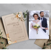 Herfst Winter Fotobruiloft Kaart