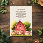 Herfst Winter Herfst Boerderij Bruiloft Kaart