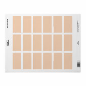 Herfst Winter Kleur Peach Etiket (Full Sheet)
