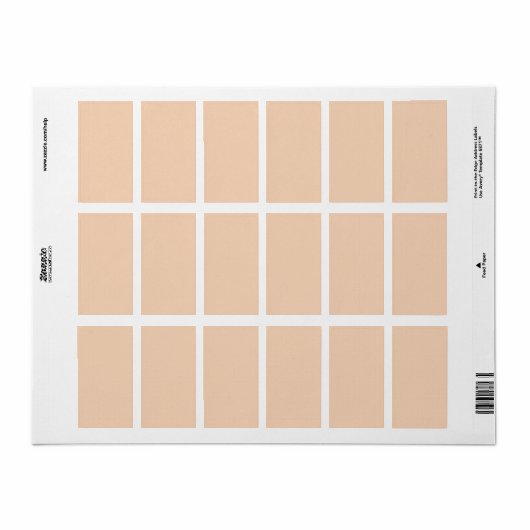 Herfst Winter Kleur Peach Etiket (Full Sheet)