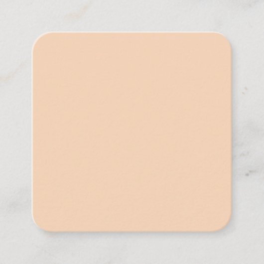 Herfst Winter Kleur Peach Vierkante Visitekaartje (Voorkant)