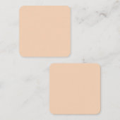 Herfst Winter Kleur Peach Vierkante Visitekaartje (Voorkant / Achterkant)