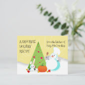 Herfst winter koken bakken vakantie receptkaarten feestdagenkaart (Staand voorkant)