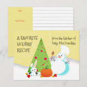 Herfst winter koken bakken vakantie receptkaarten feestdagenkaart (Voorkant / Achterkant)