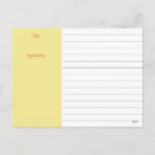 Herfst winter koken bakken vakantie receptkaarten feestdagenkaart (Achterkant)