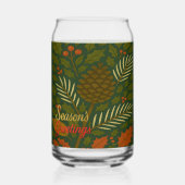 Herfst & Winter Mid Century Seizoen Groeten Blikvorm Glas (Achterkant)