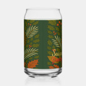 Herfst & Winter Mid Century Seizoen Groeten Blikvorm Glas (Links)